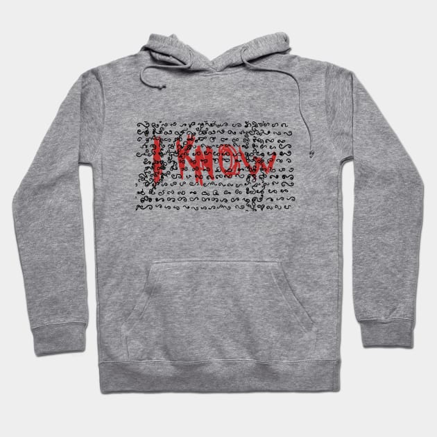 I Know Digital Hoodie by Dbaudrillier